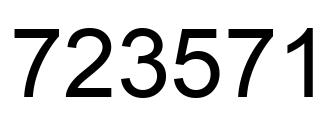 Número 723571 imagen negro