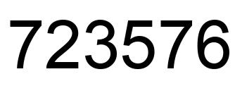 Número 723576 imagen negro
