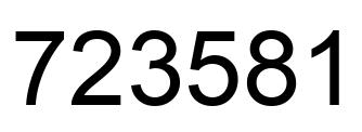 Número 723581 imagen negro