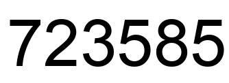 Número 723585 imagen negro