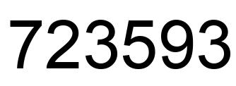 Número 723593 imagen negro