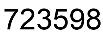 Número 723598 imagen negro