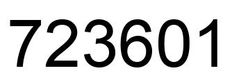 Número 723601 imagen negro