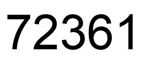 Number 72361 black image