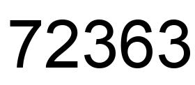 Number 72363 black image