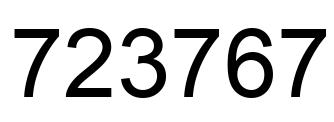 Number 723767 black image
