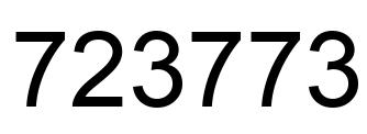 Number 723773 black image