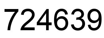 Number 724639 black image