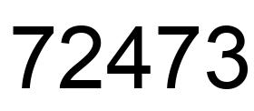 Number 72473 black image