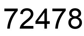 Number 72478 black image