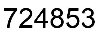 Number 724853 black image