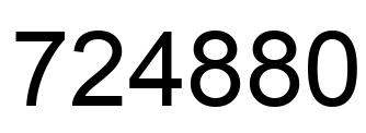 Número 724880 imagen negro