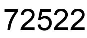 Número 72522 imagen negro