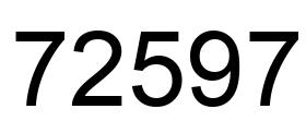 Número 72597 imagen negro