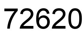 Number 72620 black image