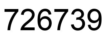 Number 726739 black image