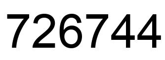 Number 726744 black image