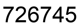 Number 726745 black image