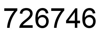 Number 726746 black image