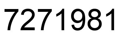 Number 7271981 black image