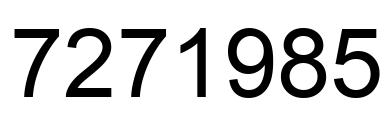 Number 7271985 black image