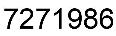 Number 7271986 black image