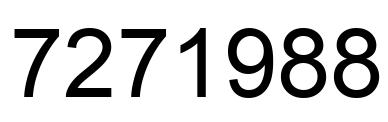 Number 7271988 black image