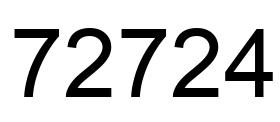 Number 72724 black image