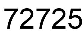 Number 72725 black image