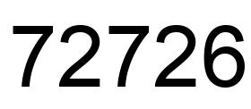 Number 72726 black image