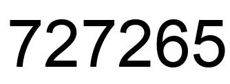 Number 727265 black image