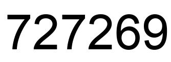 Number 727269 black image