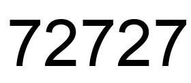 Number 72727 black image
