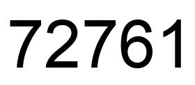 Number 72761 black image