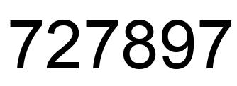 Number 727897 black image