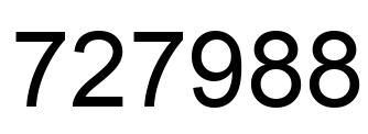 Number 727988 black image
