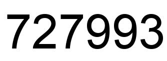 Number 727993 black image