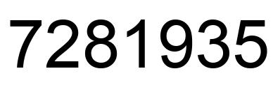 Number 7281935 black image