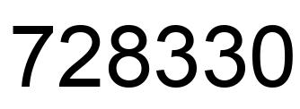 Número 728330 imagen negro