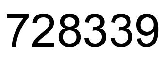 Número 728339 imagen negro