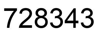 Número 728343 imagen negro