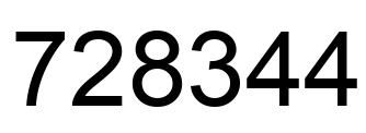 Número 728344 imagen negro