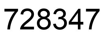 Número 728347 imagen negro