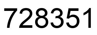Número 728351 imagen negro