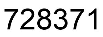 Número 728371 imagen negro