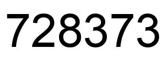Número 728373 imagen negro