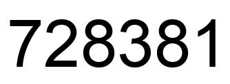 Número 728381 imagen negro