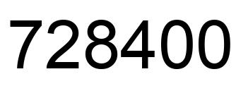 Number 728400 black image