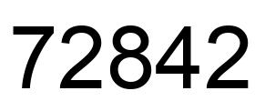 Number 72842 black image