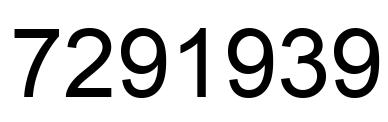 Number 7291939 black image